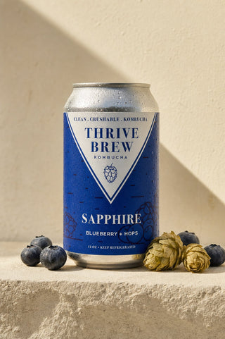 Thrive Brew Sapphire kombucha single 12 oz can